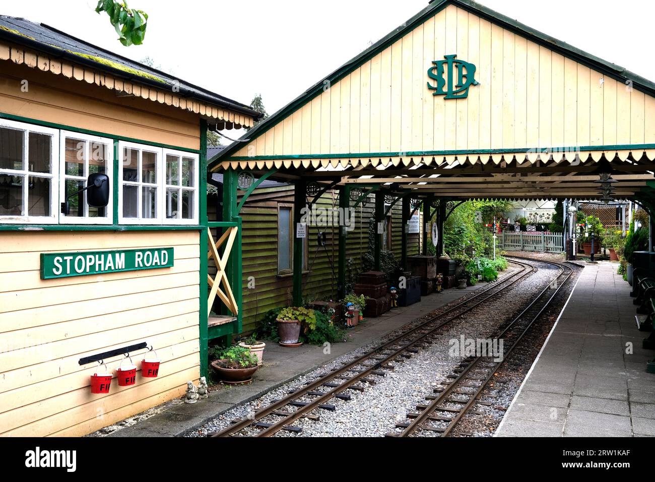 south downs light railway station,pulborough garden centre,west sussex,uk,september 12 2023 Stock Photo