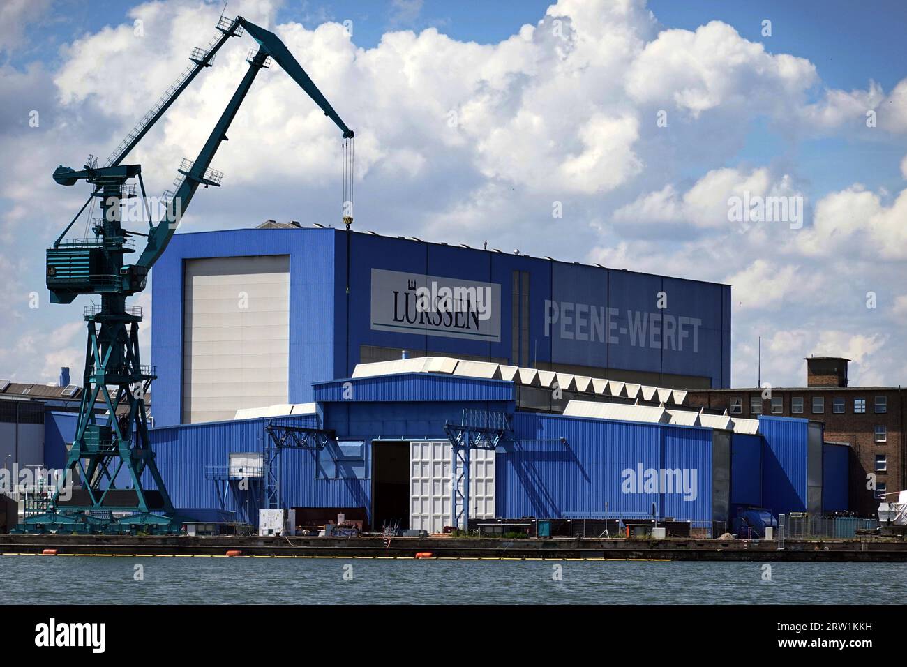 13.07.2021, Germany, Mecklenburg-Western Pomerania, Wolgast - Peene shipyard on the Peene river. 00S210713D016CAROEX.JPG [MODEL RELEASE: NOT Applicabl Stock Photo