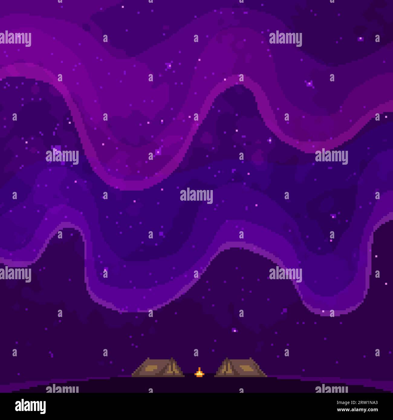 Pixel art wave hi-res stock photography and images - Alamy