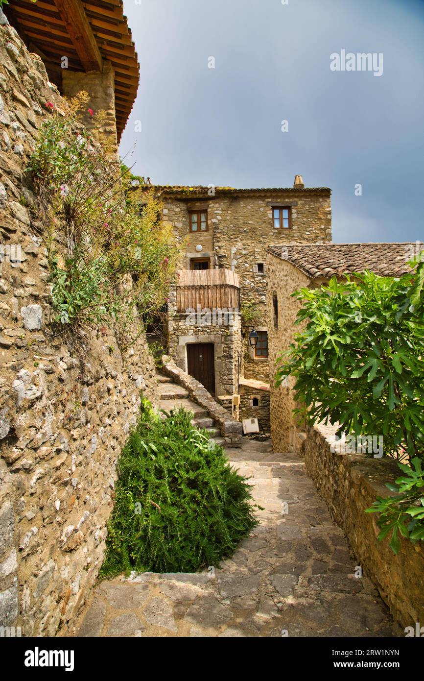 The alleys, little houses and walls of the most beautiful old french