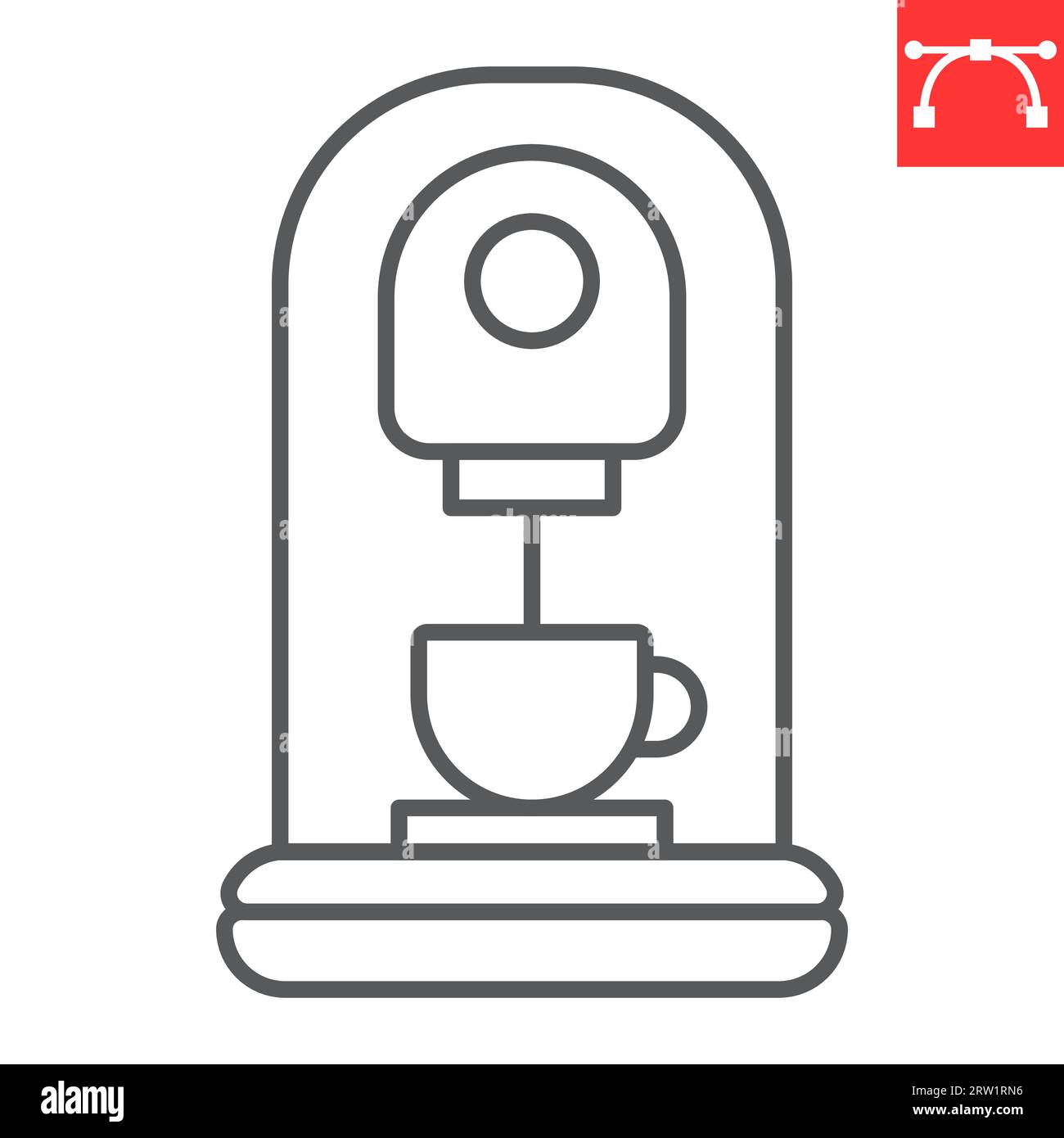 Capsule coffee machine line icon, espresso and drink, coffee maker vector  icon, vector graphics, editable stroke outline sign, eps 10 Stock Vector  Image & Art - Alamy