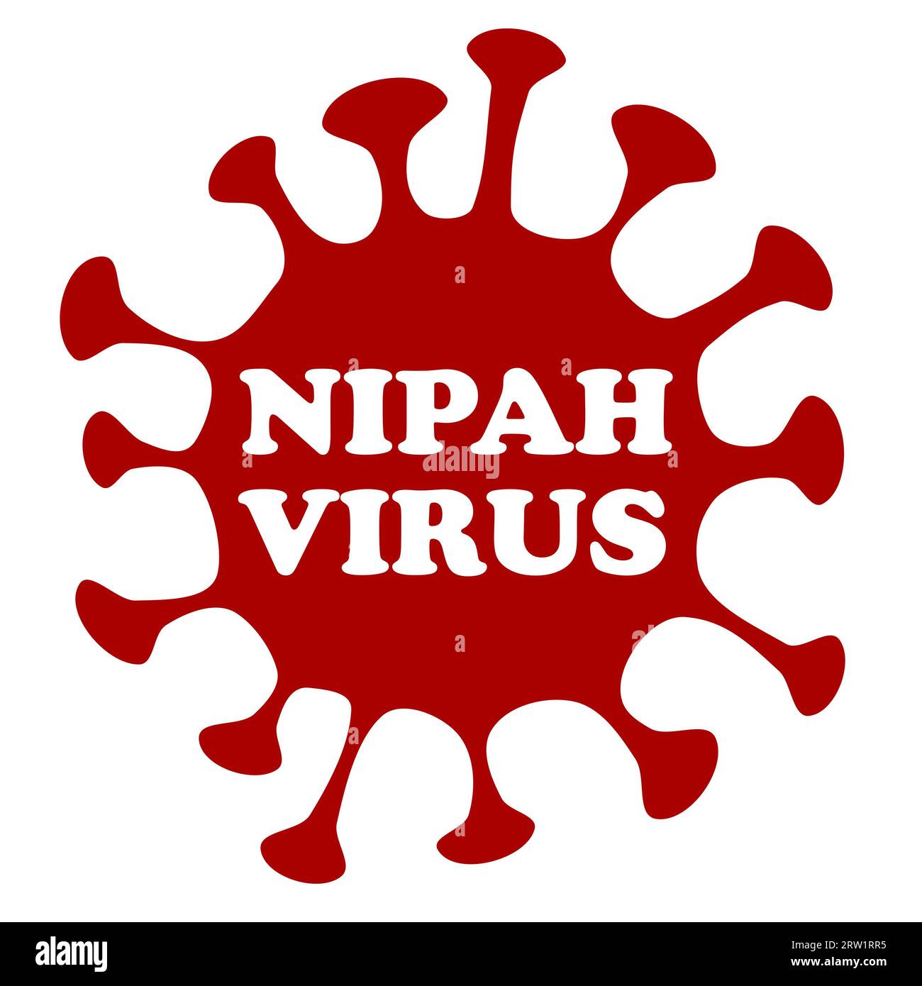 Vector illustration of Nipah virus of the paramyxovirus type Stock Photo