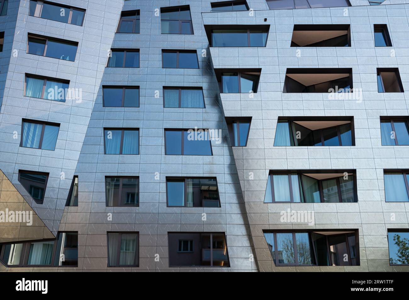 22.04.2023, Germany, Berlin, Berlin - Europe - Exterior view of the exclusive residential building Sapphire on Chausseestrasse in Berlin's Mitte distr Stock Photo