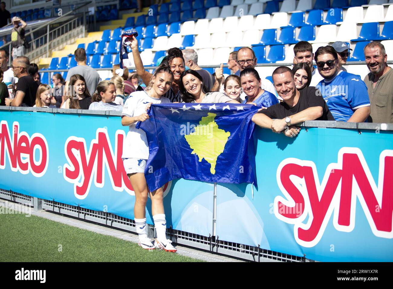 Hoffenheim, Germany. 16th Sep, 2023. September 16, 2023, Hoffenheim,  Germany: Google Pixel Frauen-Bundesliga match between TSG Hoffenheim  against MSV Duisburg in Dietmar-Hopp-Stadion Dana Roesiger (Credit Image: ©  Dana Roesiger/Sport Press Photo via