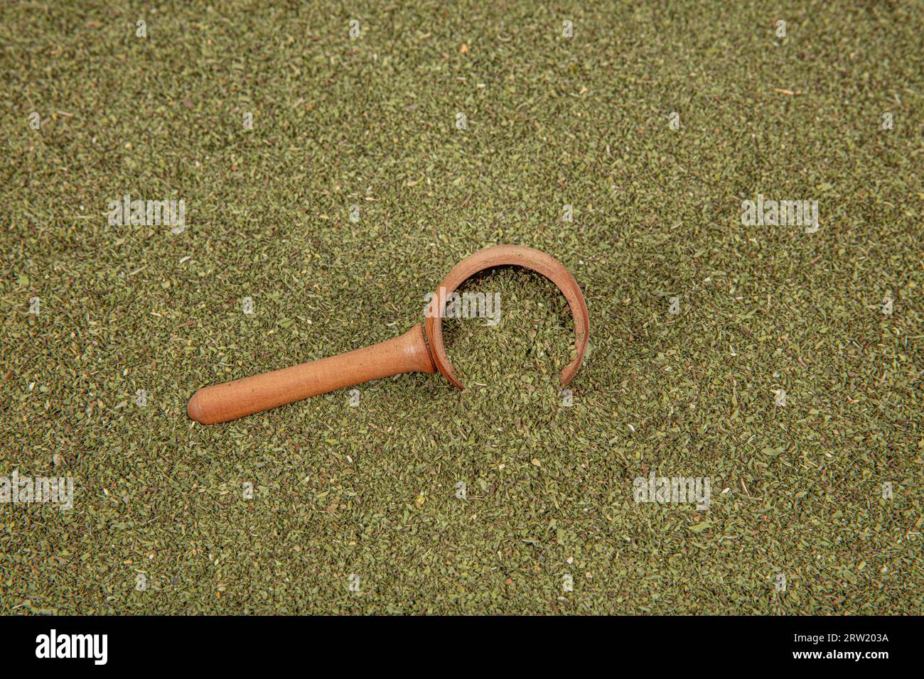 Natural dried mint herb (Mentha). Pile of Whole Dry (Dried) Mint Leaves. Dried Mint. Dried