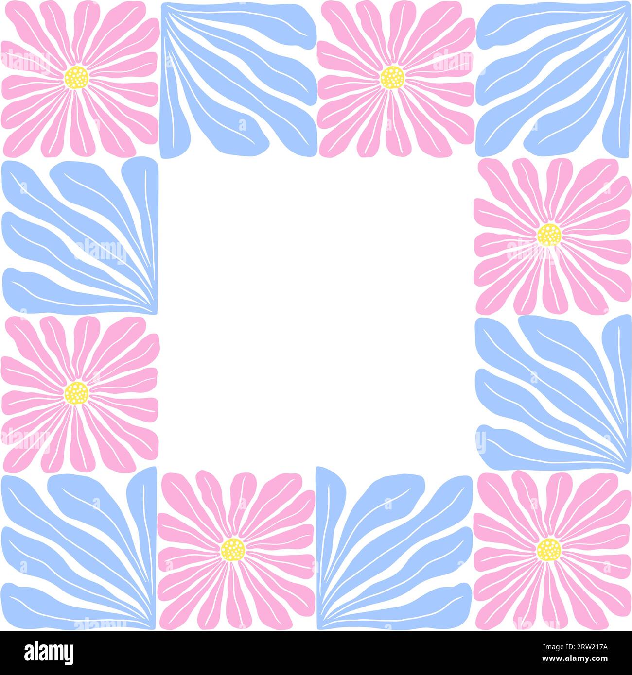 Colorful floral frame Stock Vector Image & Art - Alamy