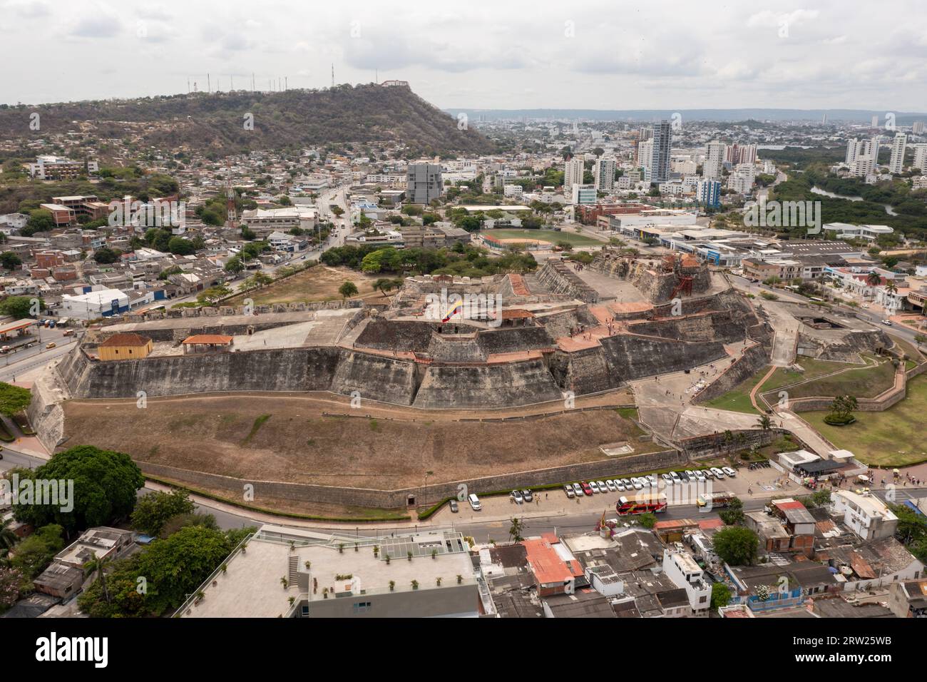 Historic fort and castle Castillo San Felipe de Barajas, Cartagena de ...