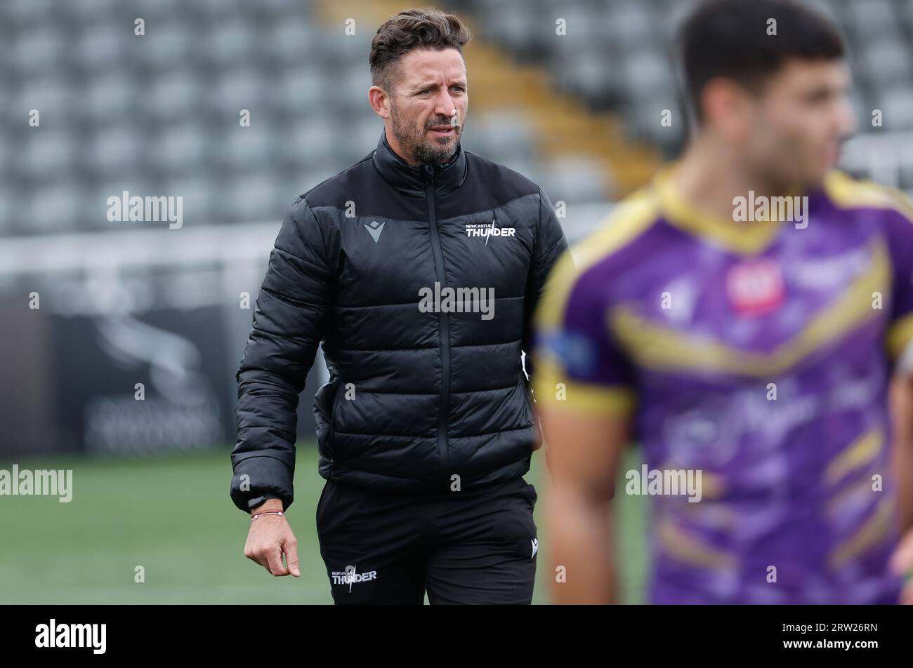 Newcastle, UK. 11th June, 2023. Thunder head coach, Chris Thorman is pictured before the BETFRED Championship match between Newcastle Thunder and Barrow Raiders at Kingston Park, Newcastle on Saturday 16th September 2023. (Photo: Chris Lishman | MI News) Credit: MI News & Sport /Alamy Live News Stock Photo