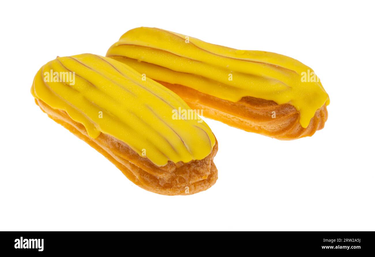 eclairs isolated on white background Stock Photo