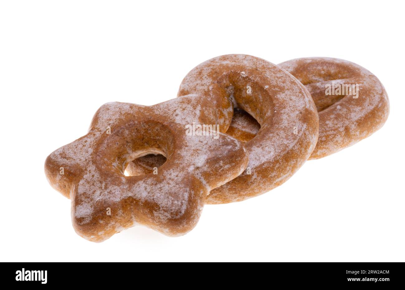 Gingerbread isolated on white background Stock Photo - Alamy