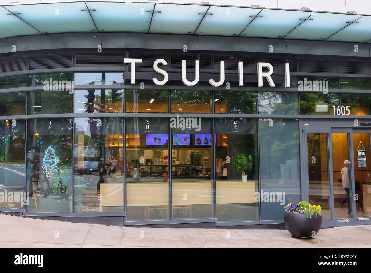 TSUJIRI restaurant front. Japanese traditional bakery and cheesecake