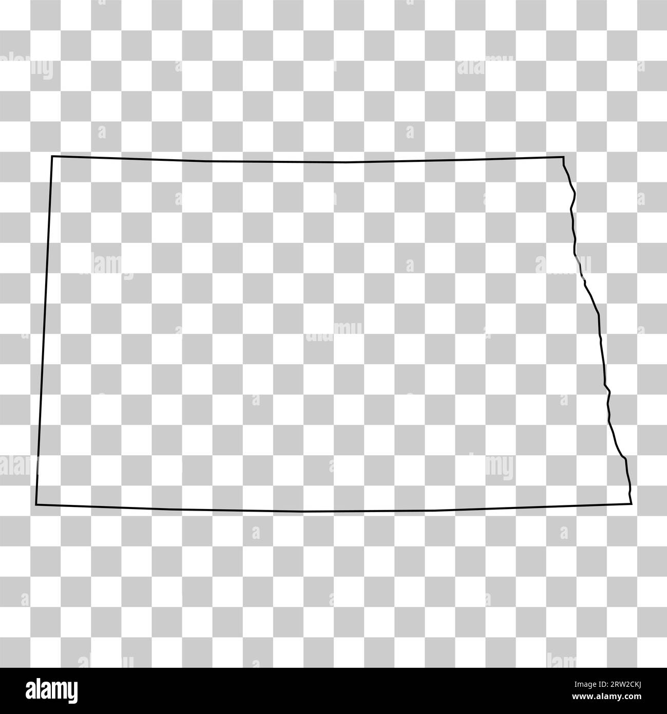 North Dakota map shape, united states of america. Flat concept icon ...
