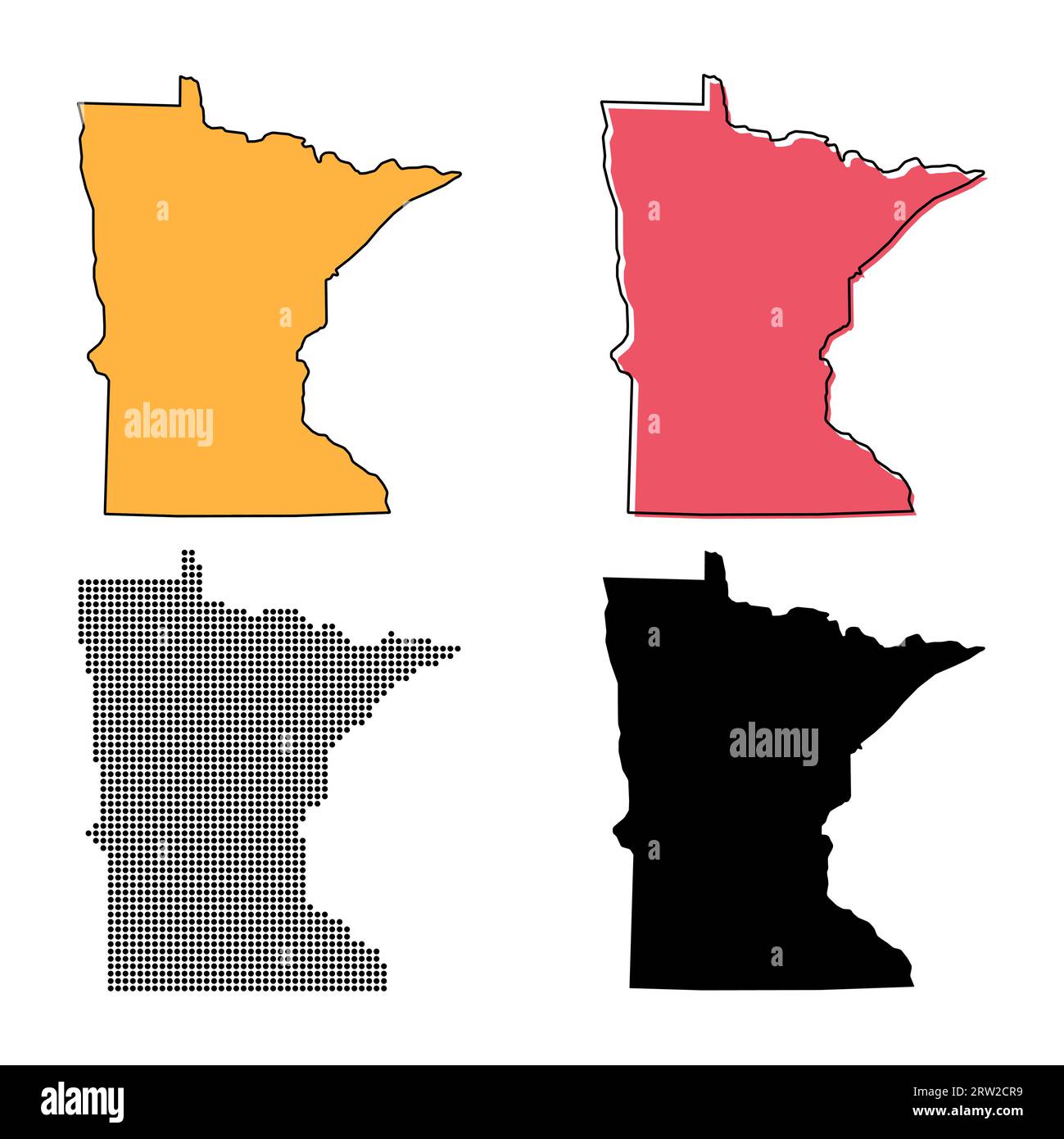 State of Minnesota blue Low Poly map with capital Saint Paul, versions with  flag, black and outline. Vector Illustration Stock Vector Image & Art -  Alamy