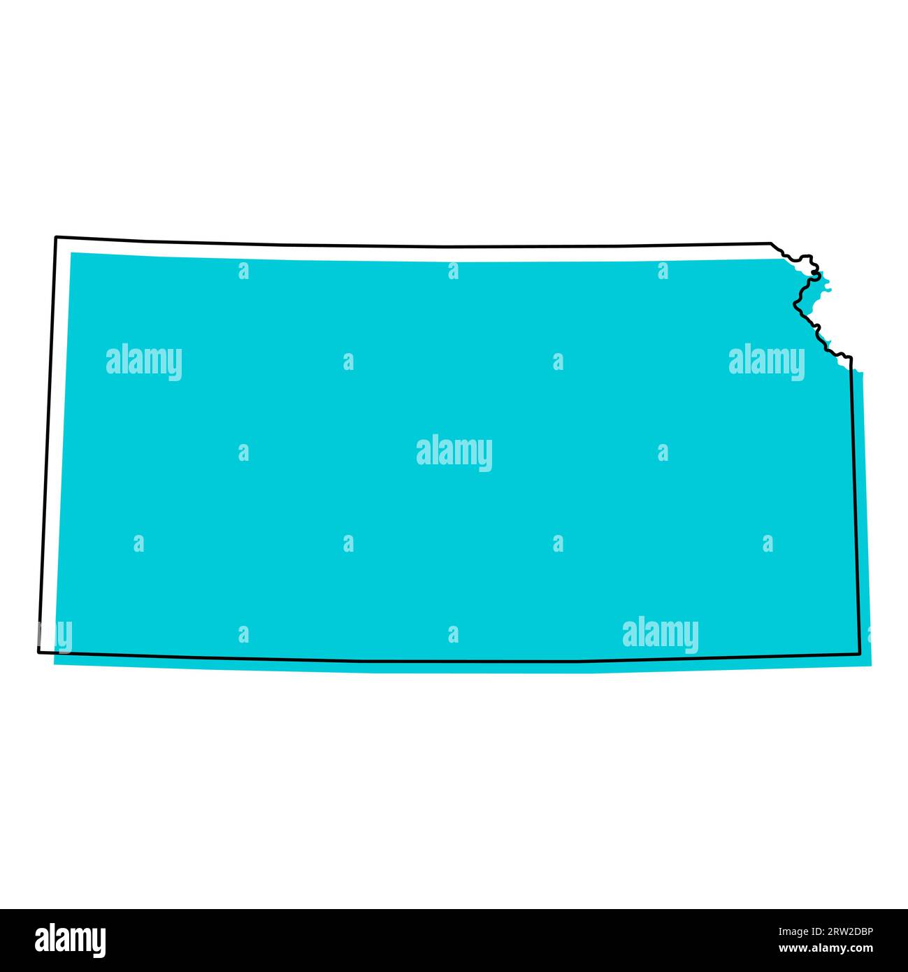Kansas map shape united states - Kansas Map Shape United States Of America Flat Concept Icon Symbol Vector Illustration 2RW2DBP 