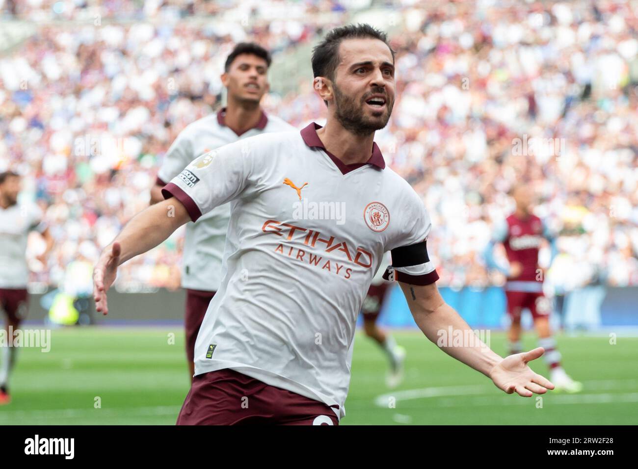Stratford, London, UK. 16th Sep 2023. Bernardo Silva of Manchester City