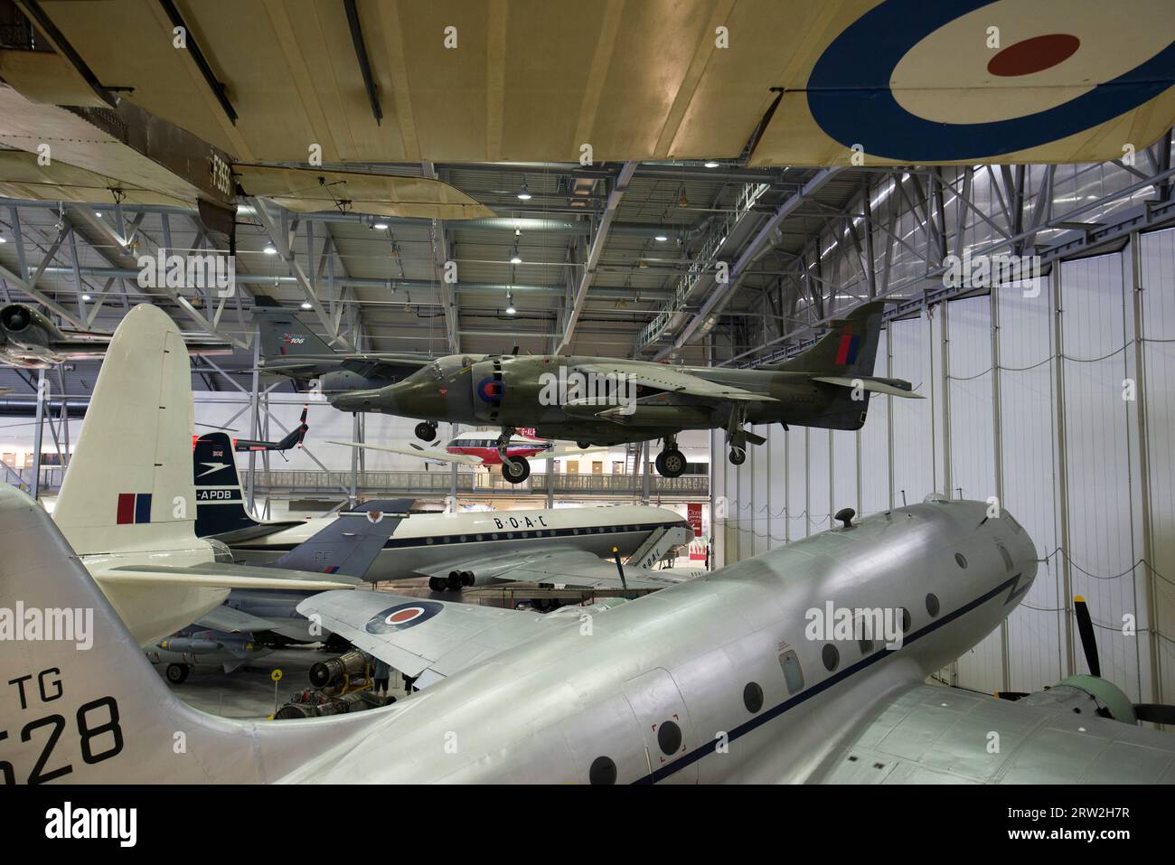 BAe Harrier GR.3 suspended from the ceiling Stock Photo
