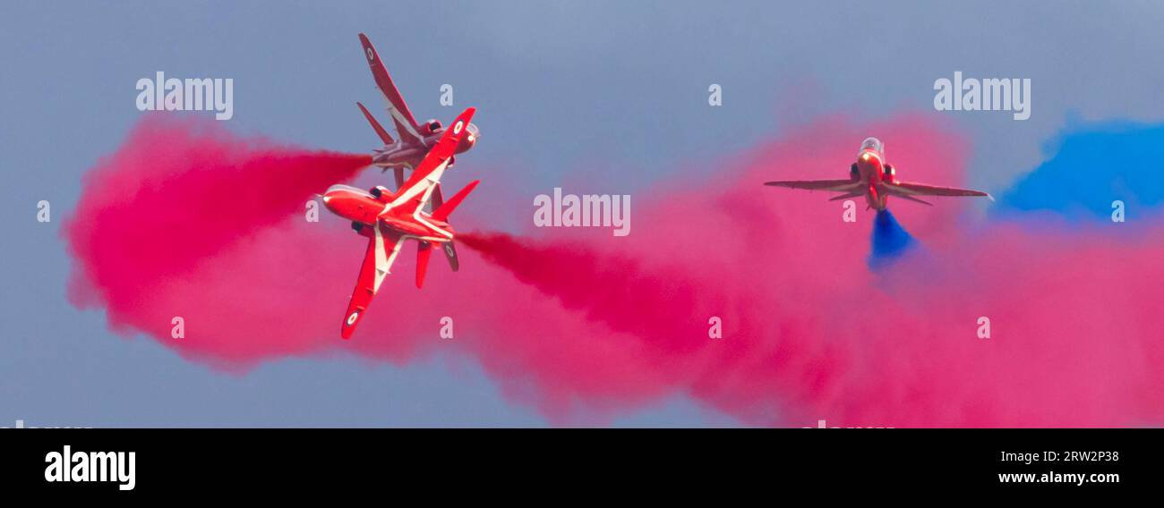 Duxford, Cambridgeshire, UK. 16th Sep 2023. The RAF Aerobatic Team, the
