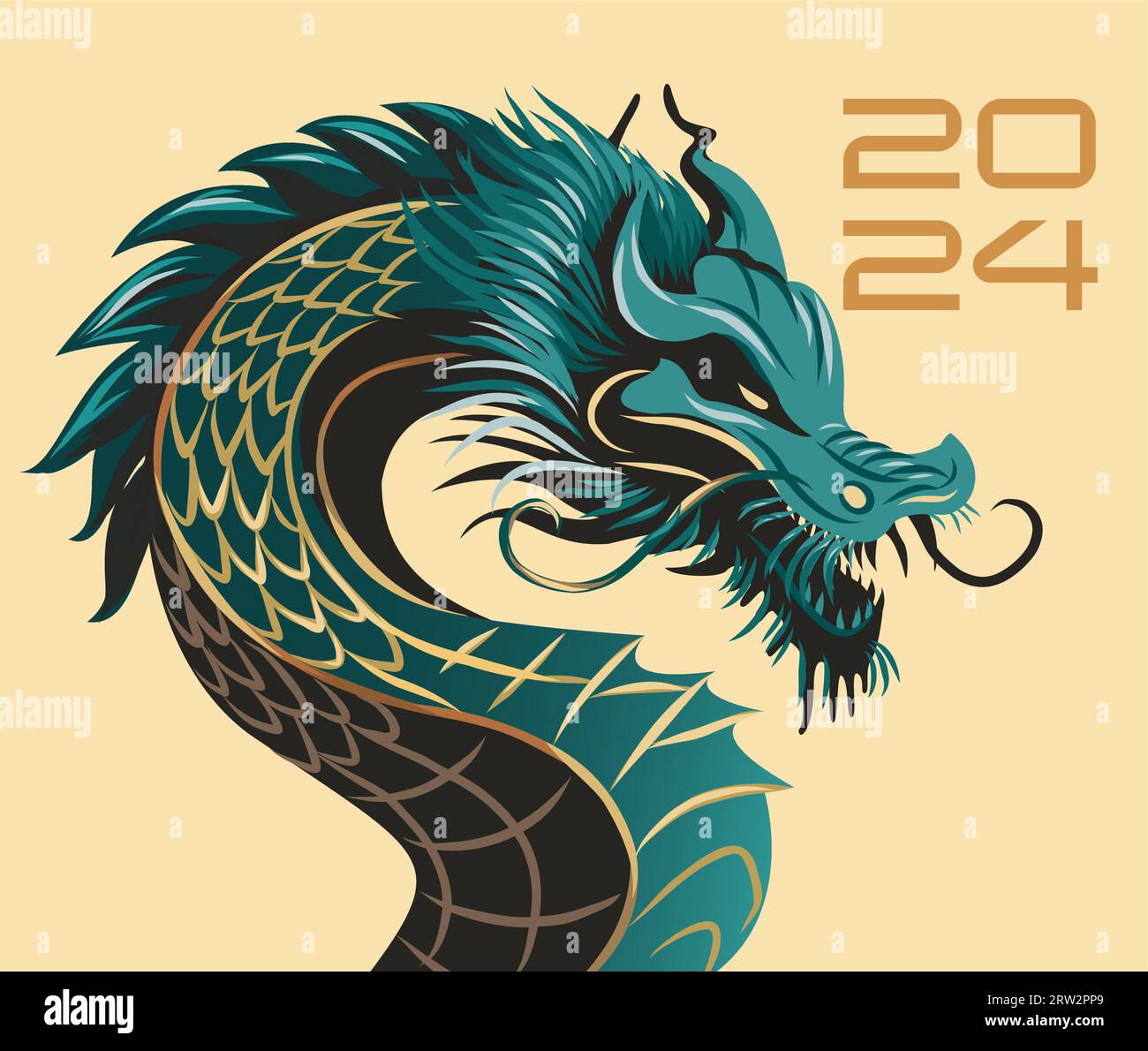 Vector Emerald Dragon Set Of Symbols Of Chinese New Year Dragon   Vector Emerald Dragon Set Of Symbols Of Chinese New Year Dragon Banner 2024 2RW2PP9 