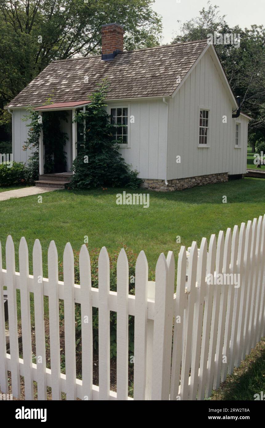 Herbert Hoover birthplace, Hoover National Historic Site, Iowa Stock Photo