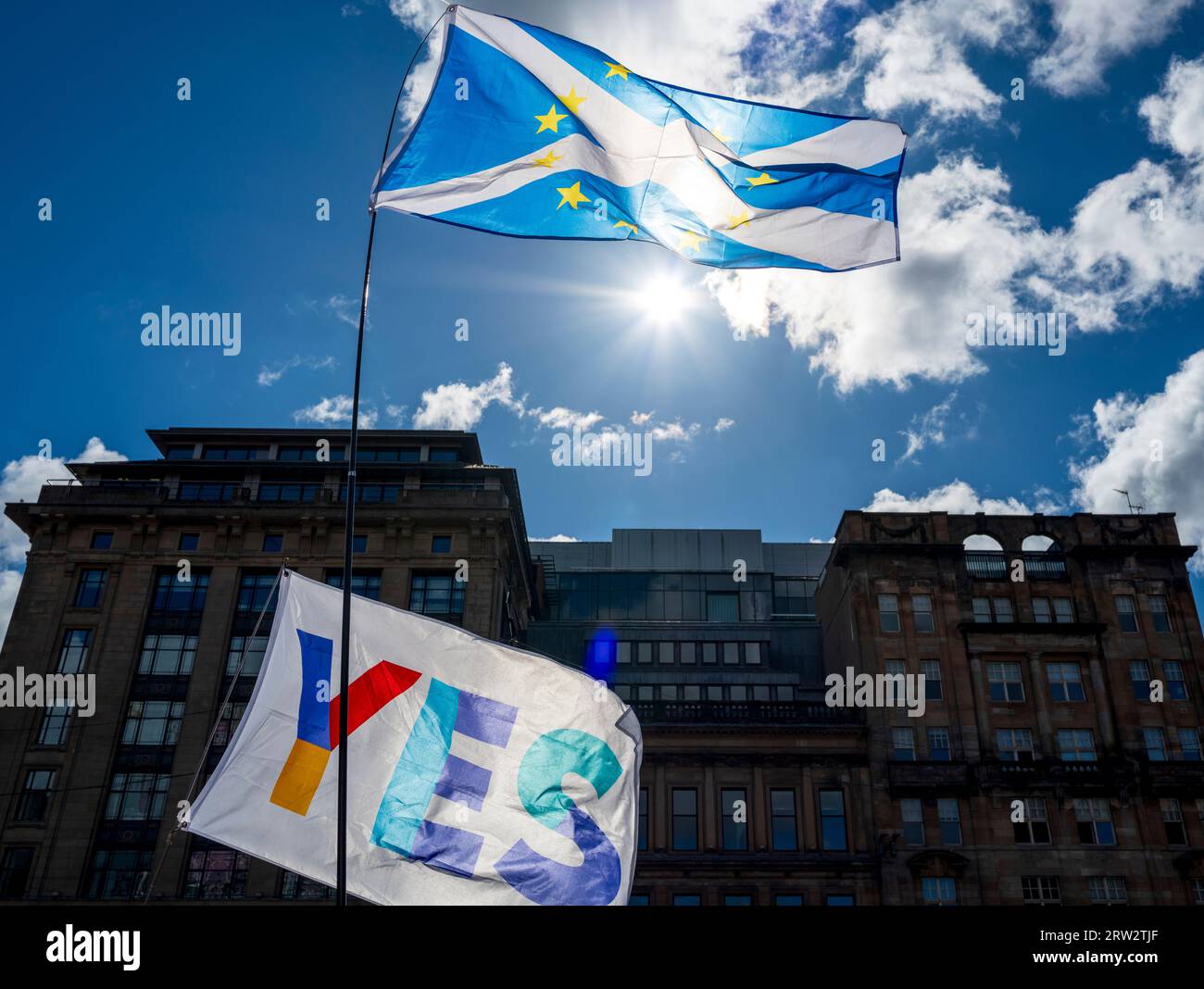 Glasgow: 16th September 2023 HOPE OVER FEAR independence rally at