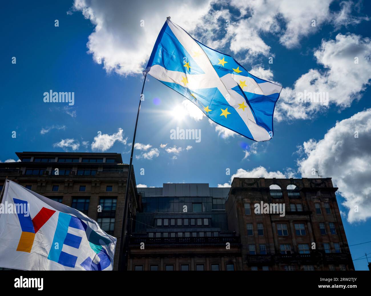 Glasgow: 16th September 2023 HOPE OVER FEAR independence rally at