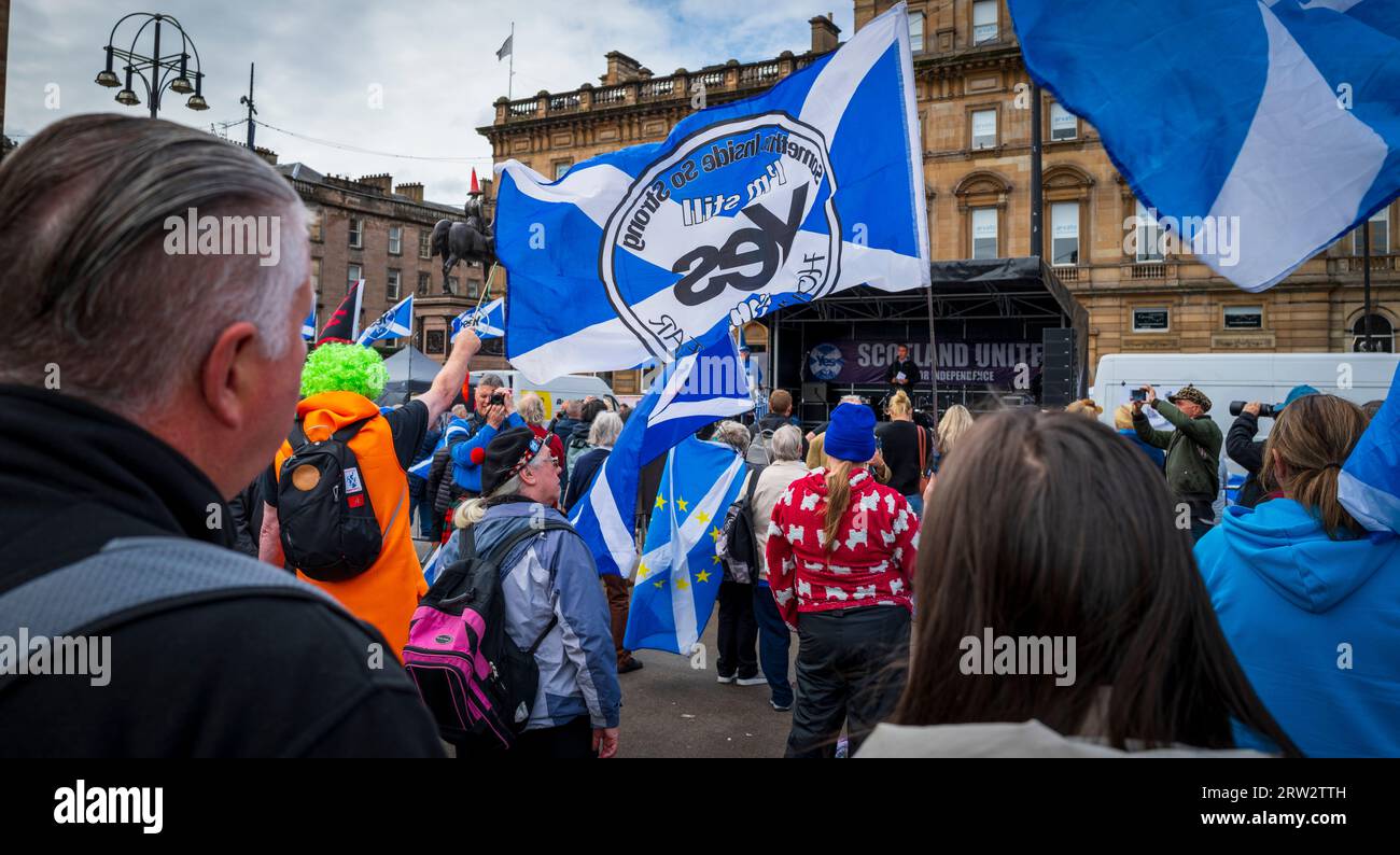 Glasgow: 16th September 2023 HOPE OVER FEAR independence rally at