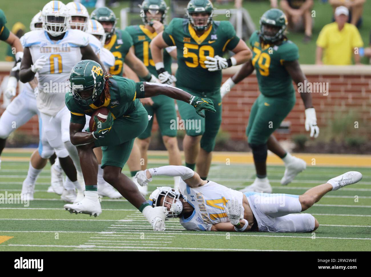 Baylor wide receiver Ketron Jackson Jr. slips past Long Island