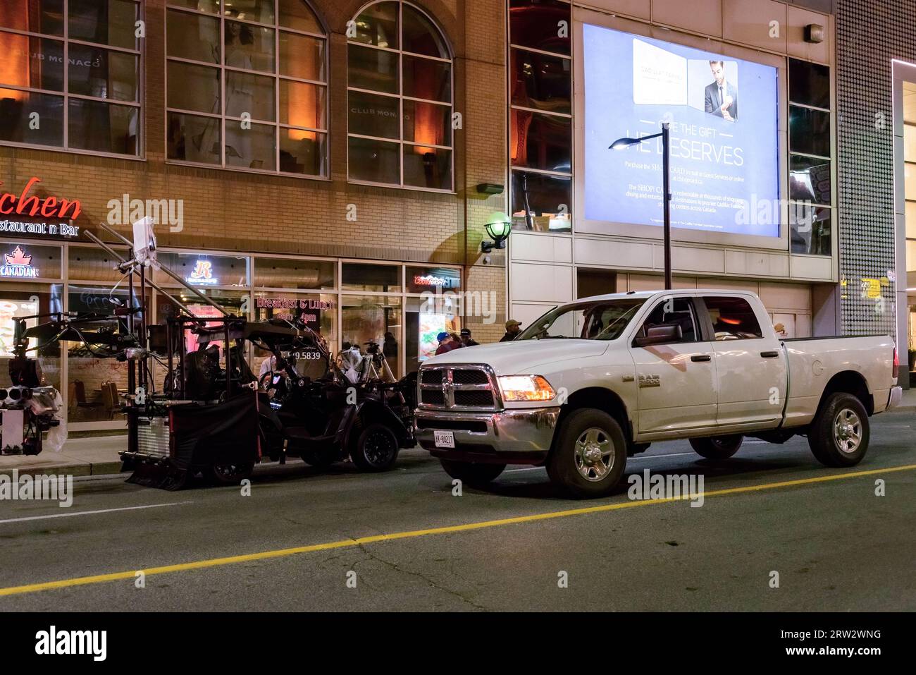 Suicide Squad movie production in Toronto, Canada Stock Photo