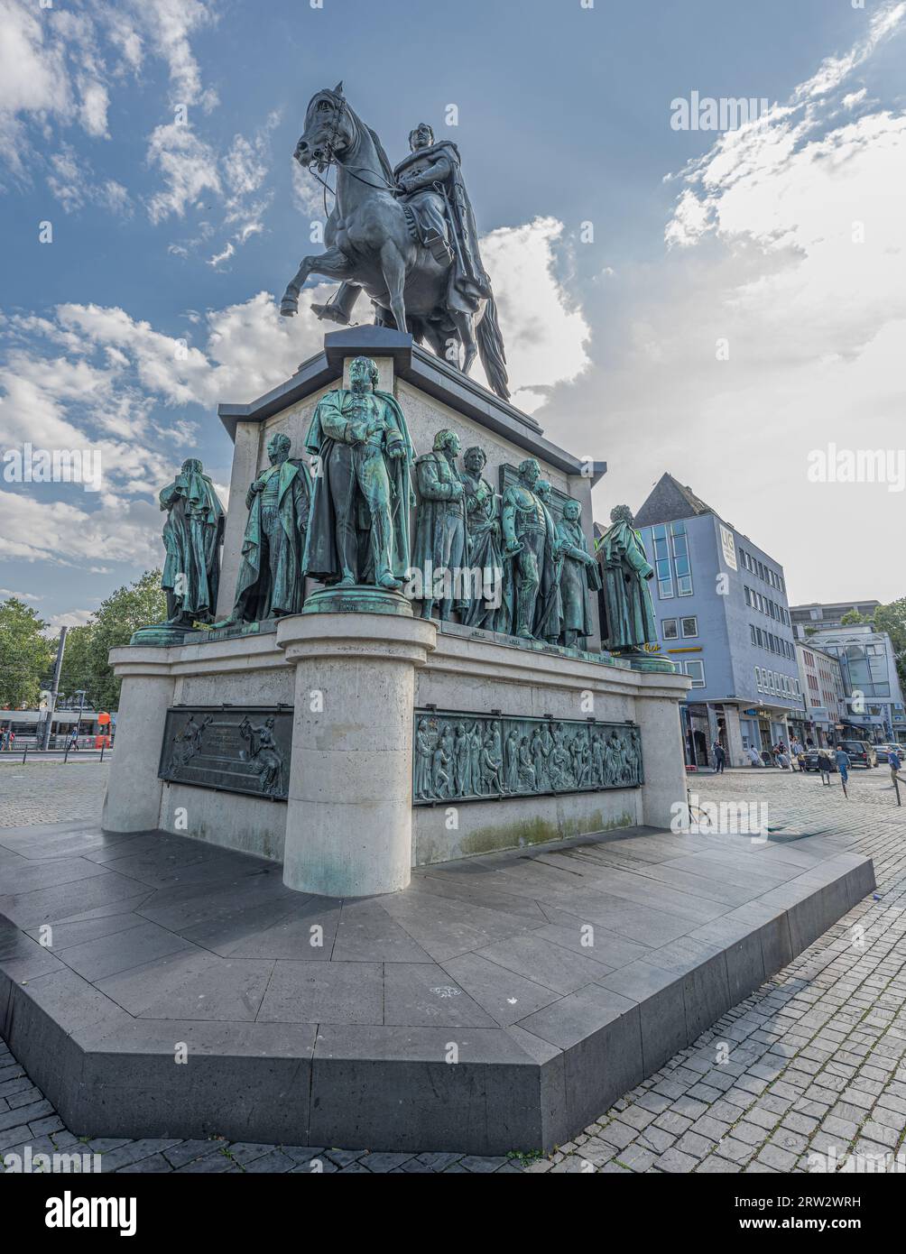 King Friedrich Wilhelm III Equestrian Statue in Cologne, Germany Stock