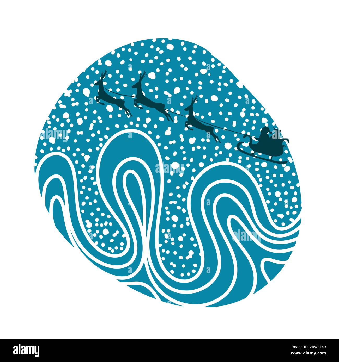 Snow forest in winter full view Stock Vector Images - Alamy