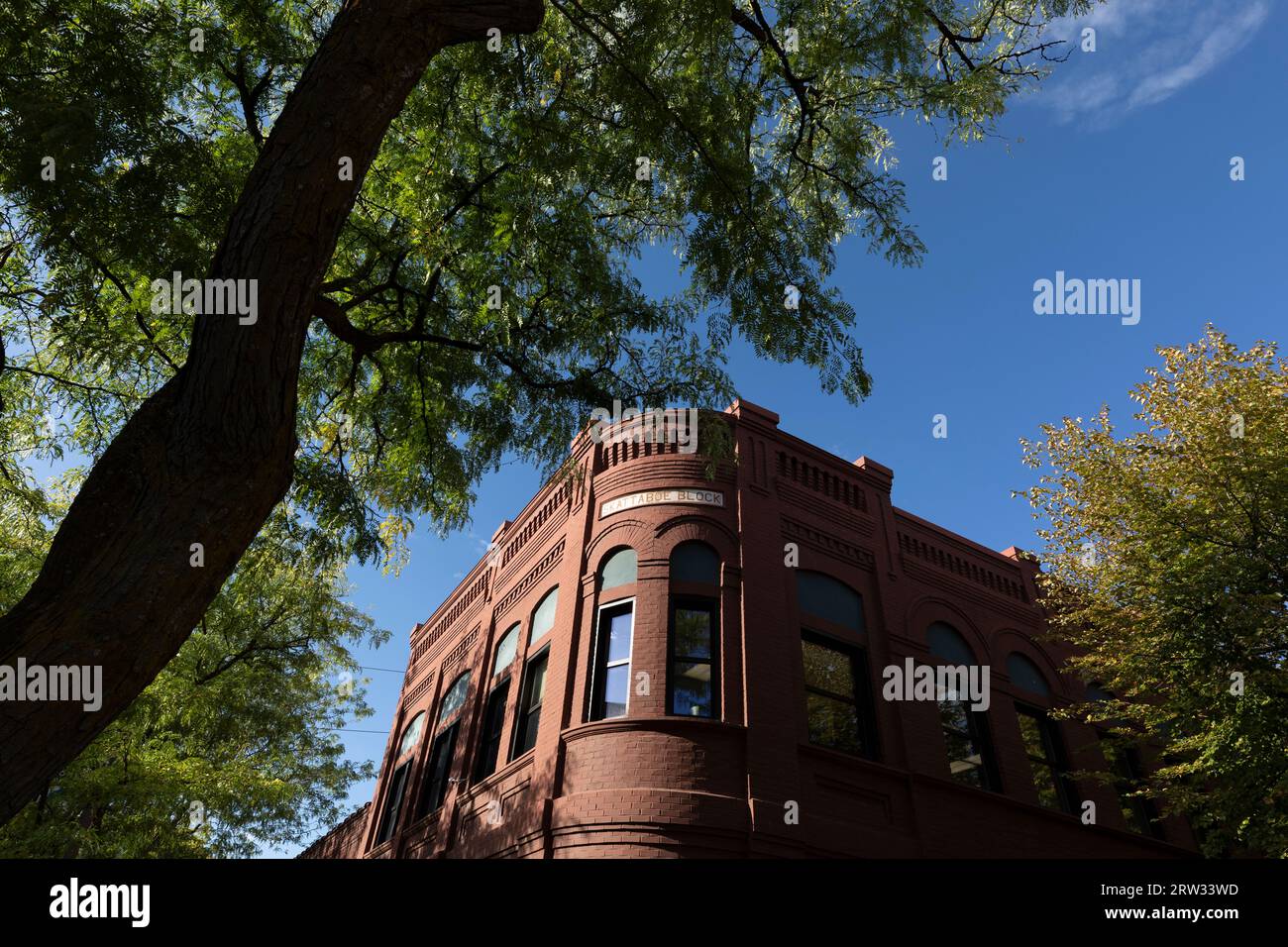 The historical Skattaboe Block building housing New Saint Andrews