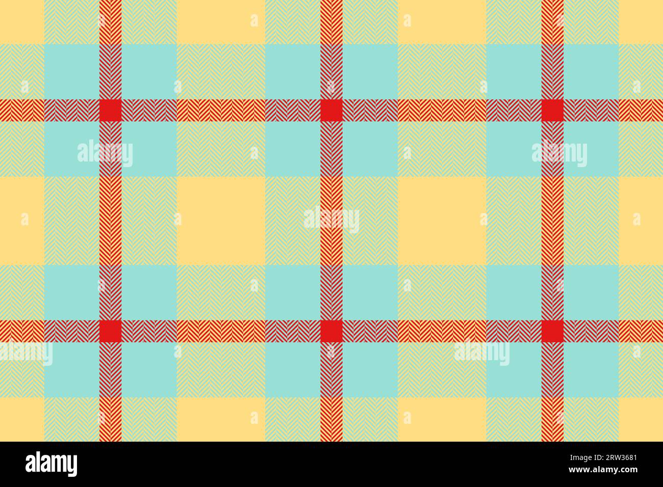 Fabric plaid seamless of texture check vector with a pattern textile tartan background in teal and amber colors. Stock Vector