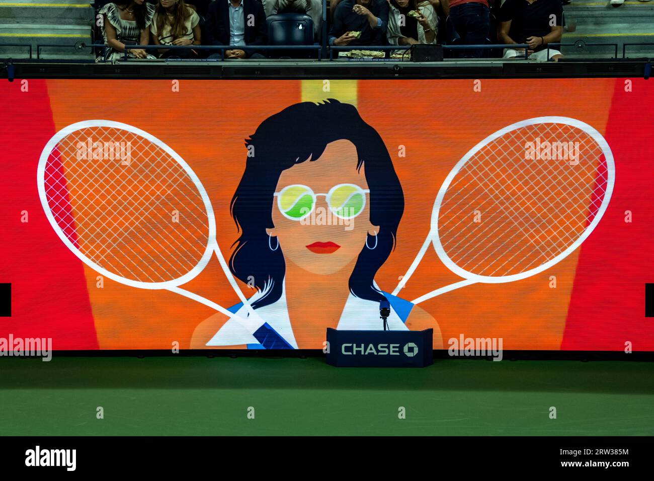 Billie Jean King logo for Fifty Years of Equal Pay at the US Open