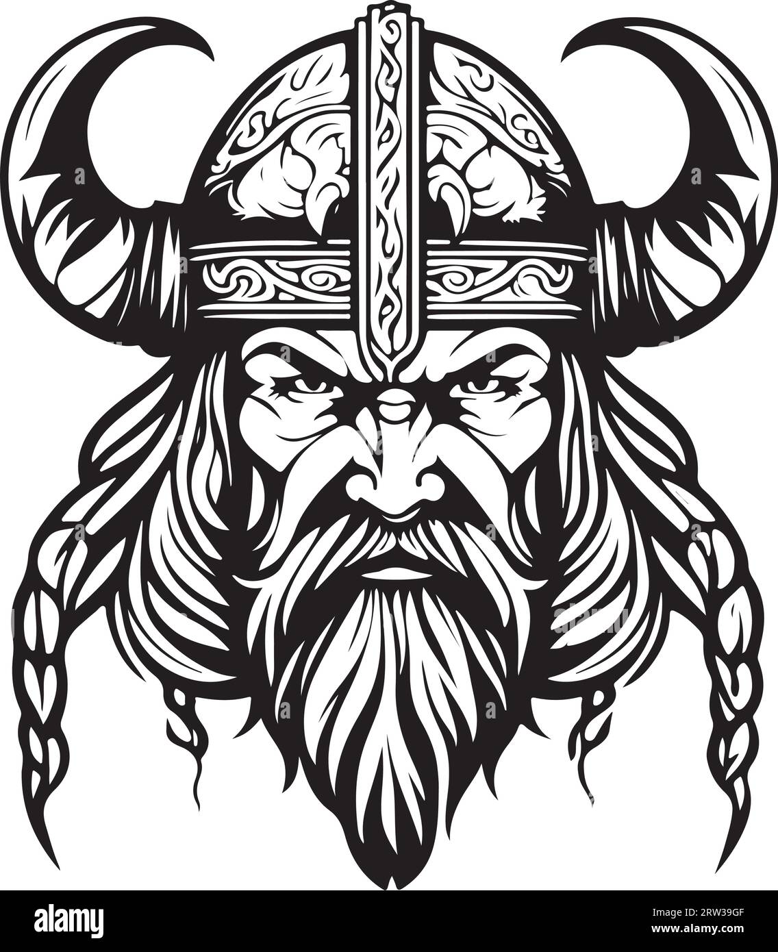 Pretty lovely vector art viking emblem symbol Stock Vector