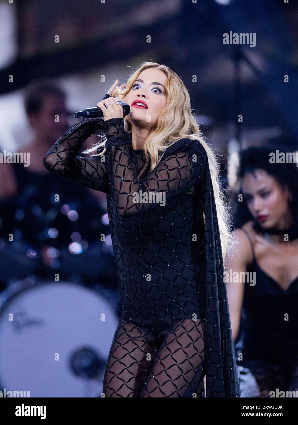 Duesseldorf, Germany. 16th Sep, 2023. Rita Ora, British singer, takes ...