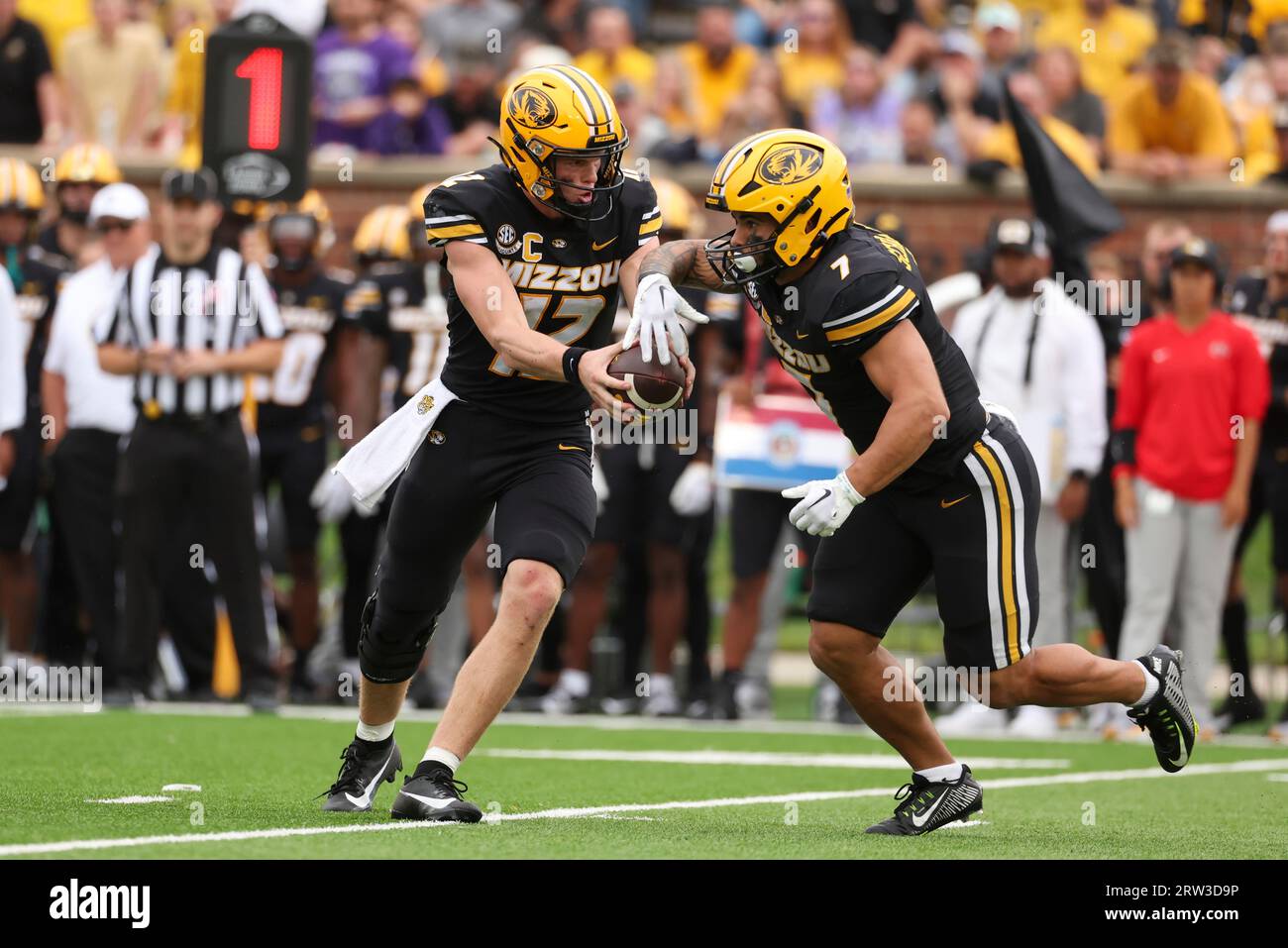 COLUMBIA, MO - SEPTEMBER 16: Missouri Tigers quarterback Brady Cook (12 ...