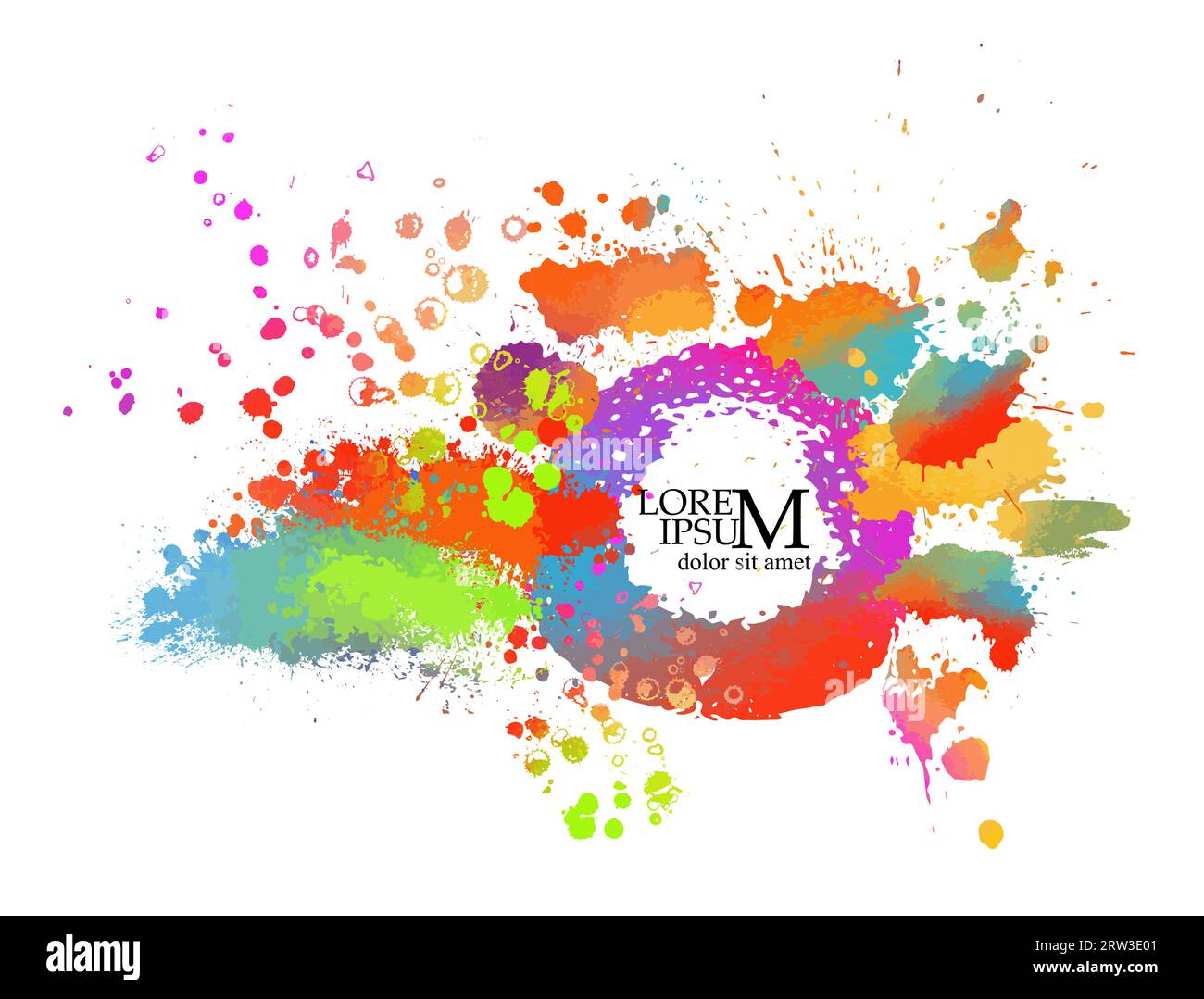 Abstraction from colored blots. Vector illustration Stock Vector