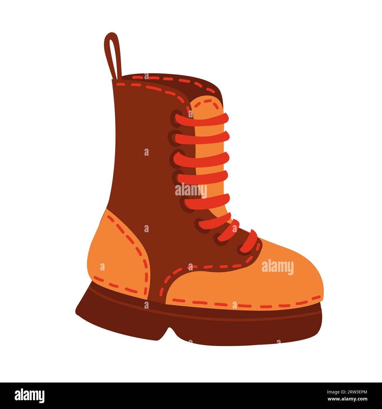 Winter leather boot Stock Vector