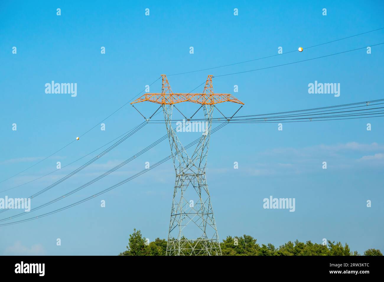Symmetrical high voltage electricity poles in Turkey Stock Photo Alamy