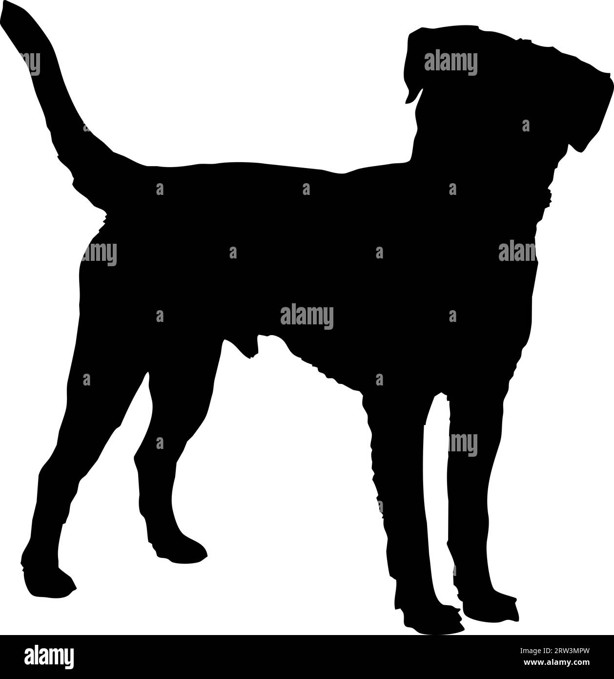 Dog silhouette sign vector illustration. Black dog or wolf shape over ...