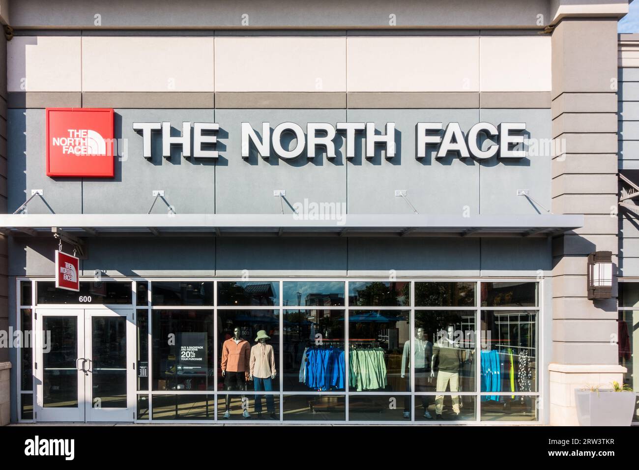North Face shop front Stock Photo