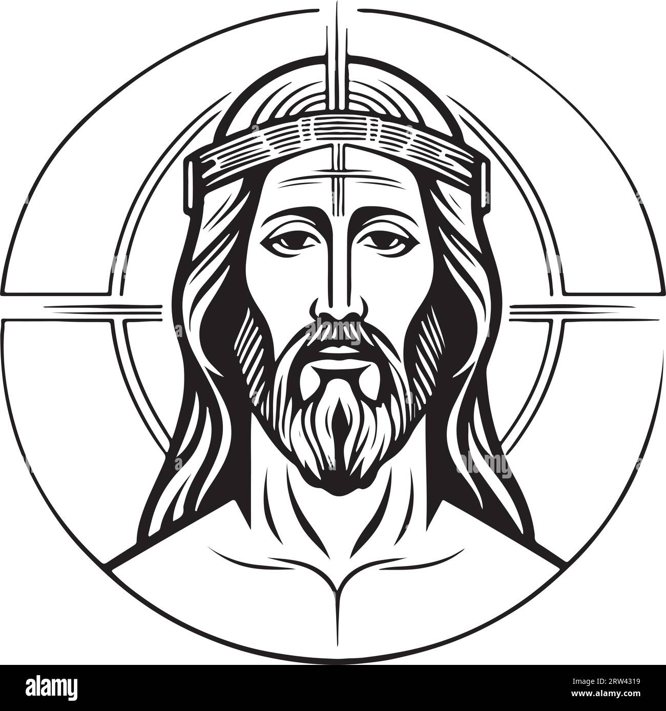 Awesome and lovely Jesus Christ vector art Stock Vector Image & Art - Alamy