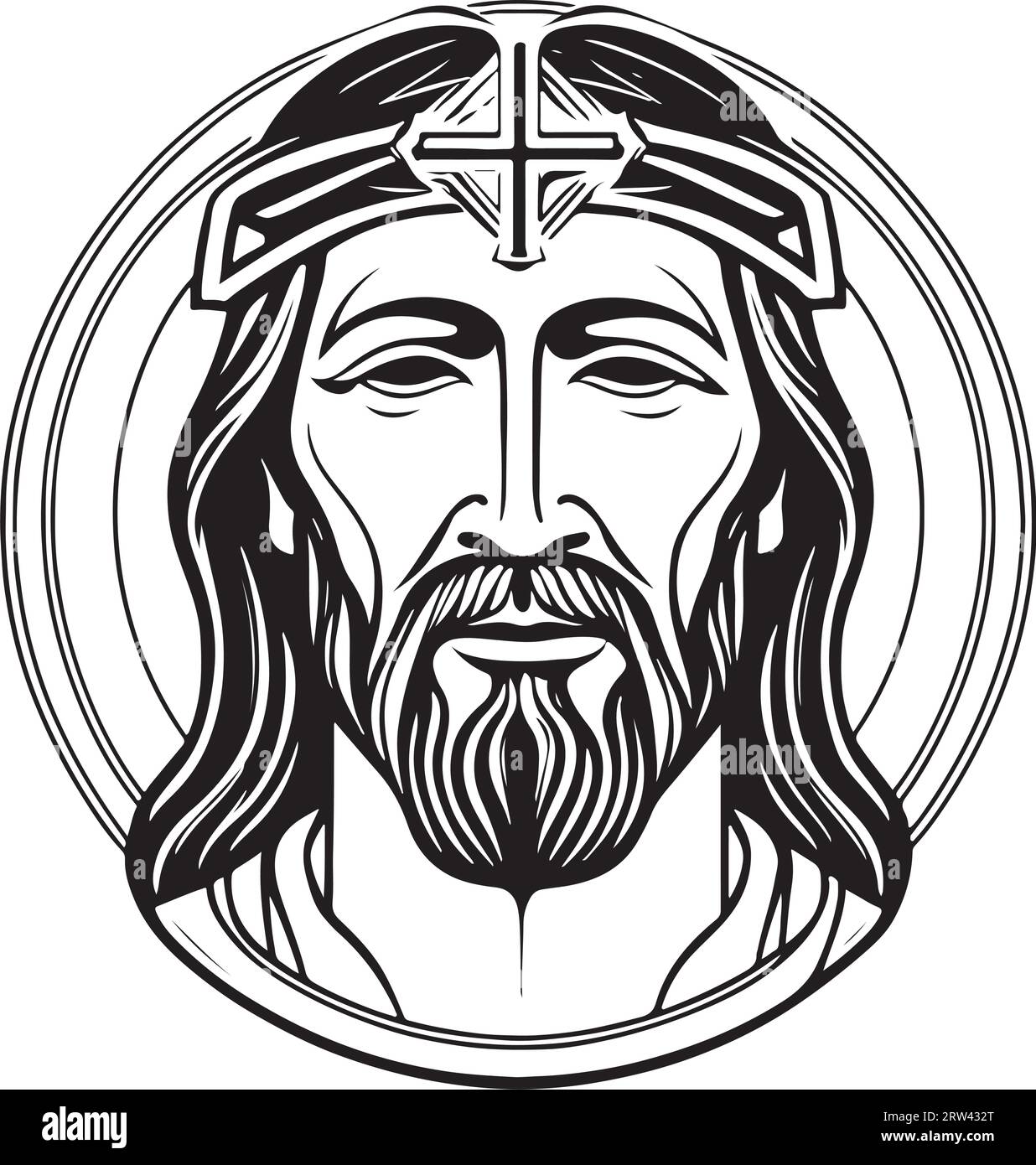 Jesus Christvector Fantastic and lovely Jesus Christ vector art Stock Vector Image & Art ...