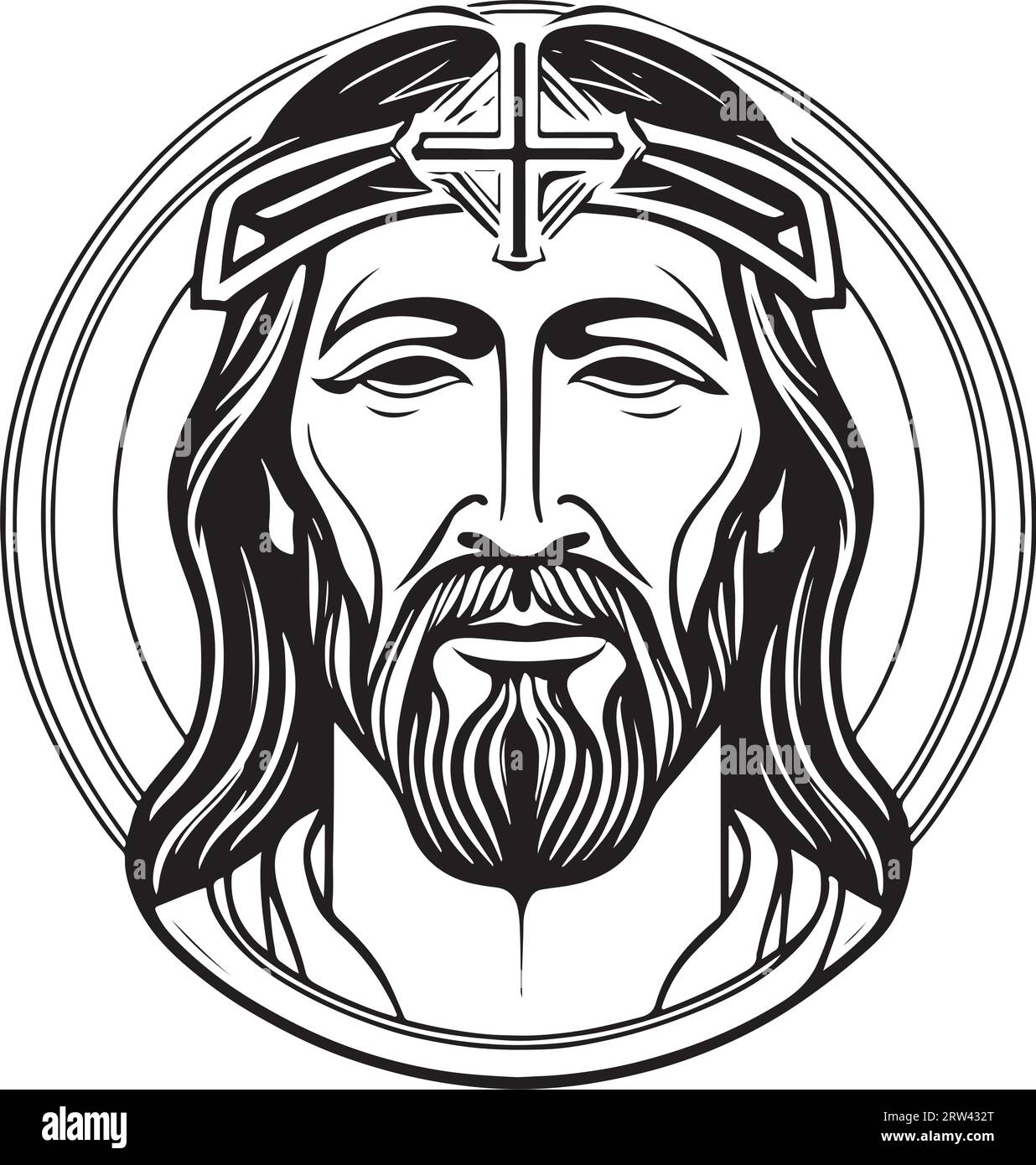 Fantastic and lovely Jesus Christ vector art Stock Vector Image & Art ...