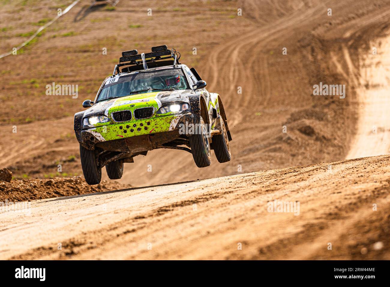 Fontaine Fourches, France. 16th Sep, 2023. 18 LEGRAND FLAVIEN, FEUILLADE CLAUDE, LHOSTE HERVÉ, KLGP RACING, RIGAL/STRANO, ACTION during the 31th edition of the 24 Heures Tout Terrain de France, from September 16 to 17, 2023 on the Circuit de Fontaine Fourches, in Fontaine-Fourches, France - Photo Damien Saulnier/DPPI Credit: DPPI Media/Alamy Live News Stock Photo