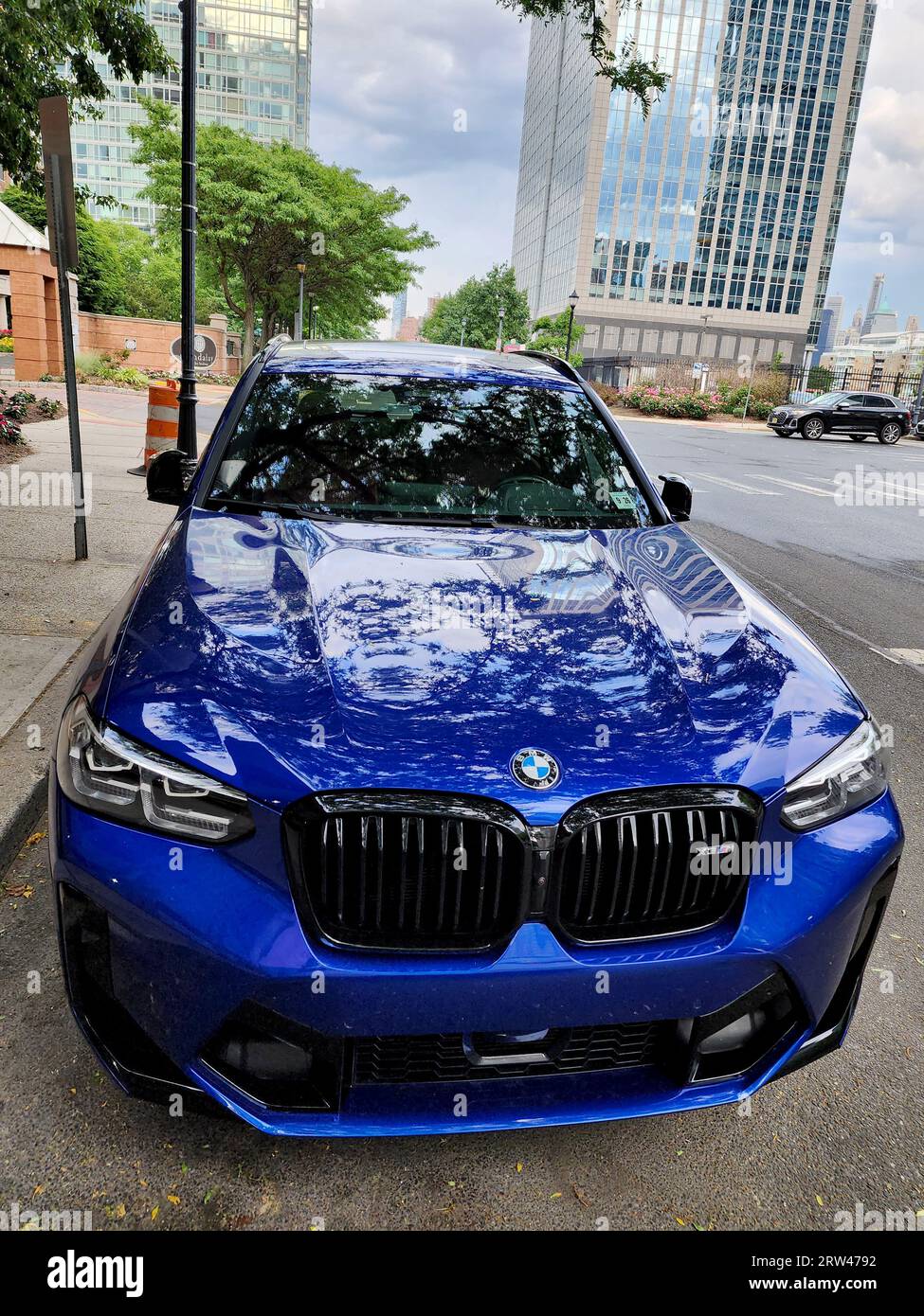 New York City, USA - June 09, 2023: BMW X3 M COMPETITION SUV blue car ...