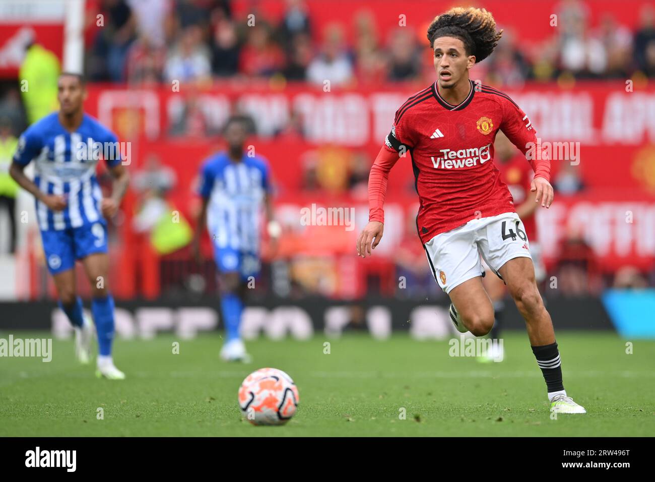 MANCHESTER, UK. 16th Sep, 2023. Hannibal Mejbri of Manchester United during the Premier League match at OLD TRAFFORD, MANCHESTER. Picture credit should read: Gary Oakley/Sportimage Credit: Sportimage Ltd/Alamy Live News Stock Photo