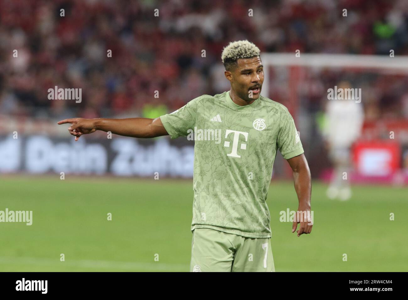 MUNICH, Germany. , . 7 Serge GNABRY during the Bundesliga Football match between Fc Bayern Muenchen and BAYER 04 LEVERKUSEN at the Allianz Arena in Munich on 15. September 2023, Germany. DFL, Fussball, 2:2, (Photo and copyright @ ATP images/Arthur THILL (THILL Arthur/ATP/SPP) Credit: SPP Sport Press Photo. /Alamy Live News Stock Photo