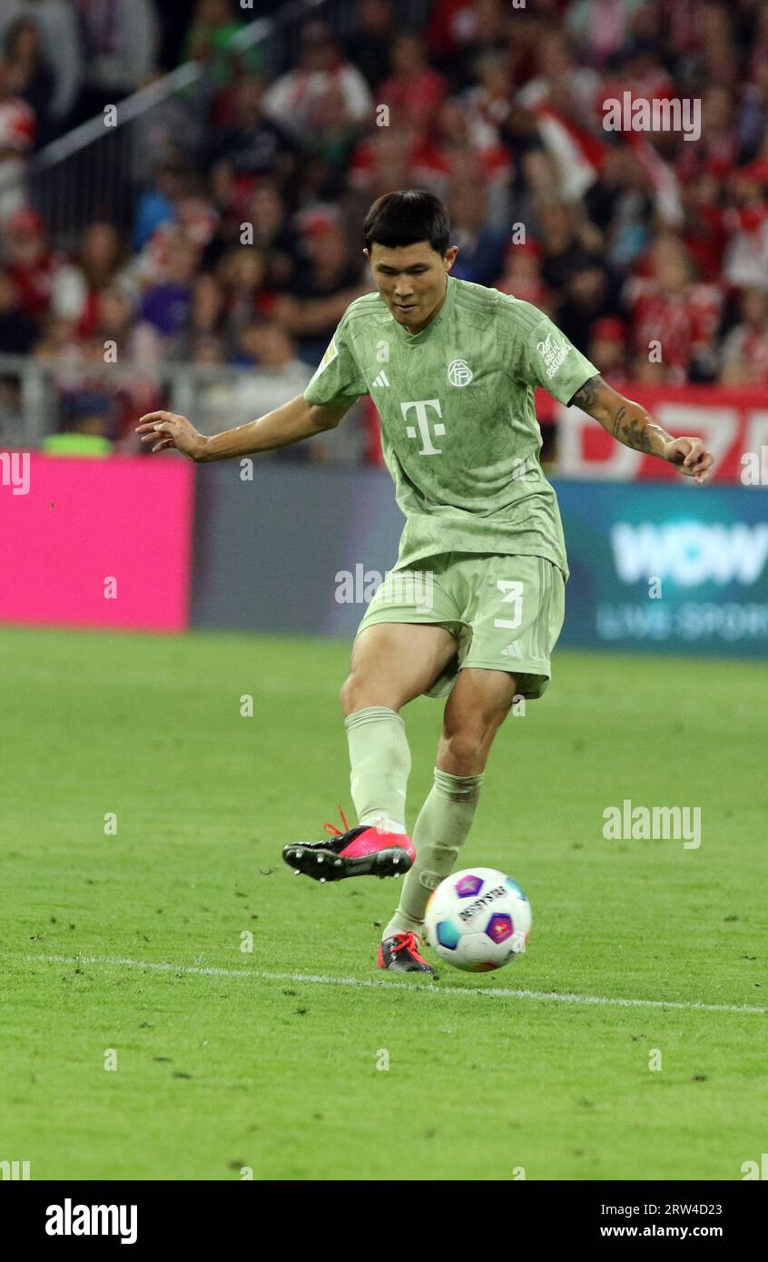 MUNICH, Germany. , . 3 Minjae KIM during the Bundesliga Football match between Fc Bayern Muenchen and BAYER 04 LEVERKUSEN at the Allianz Arena in Munich on 15. September 2023, Germany. DFL, Fussball, 2:2, (Photo and copyright @ ATP images/Arthur THILL (THILL Arthur/ATP/SPP) Credit: SPP Sport Press Photo. /Alamy Live News Stock Photo