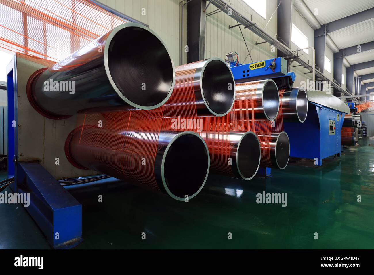 Mechanical equipment in a packaging products processing line, North ...
